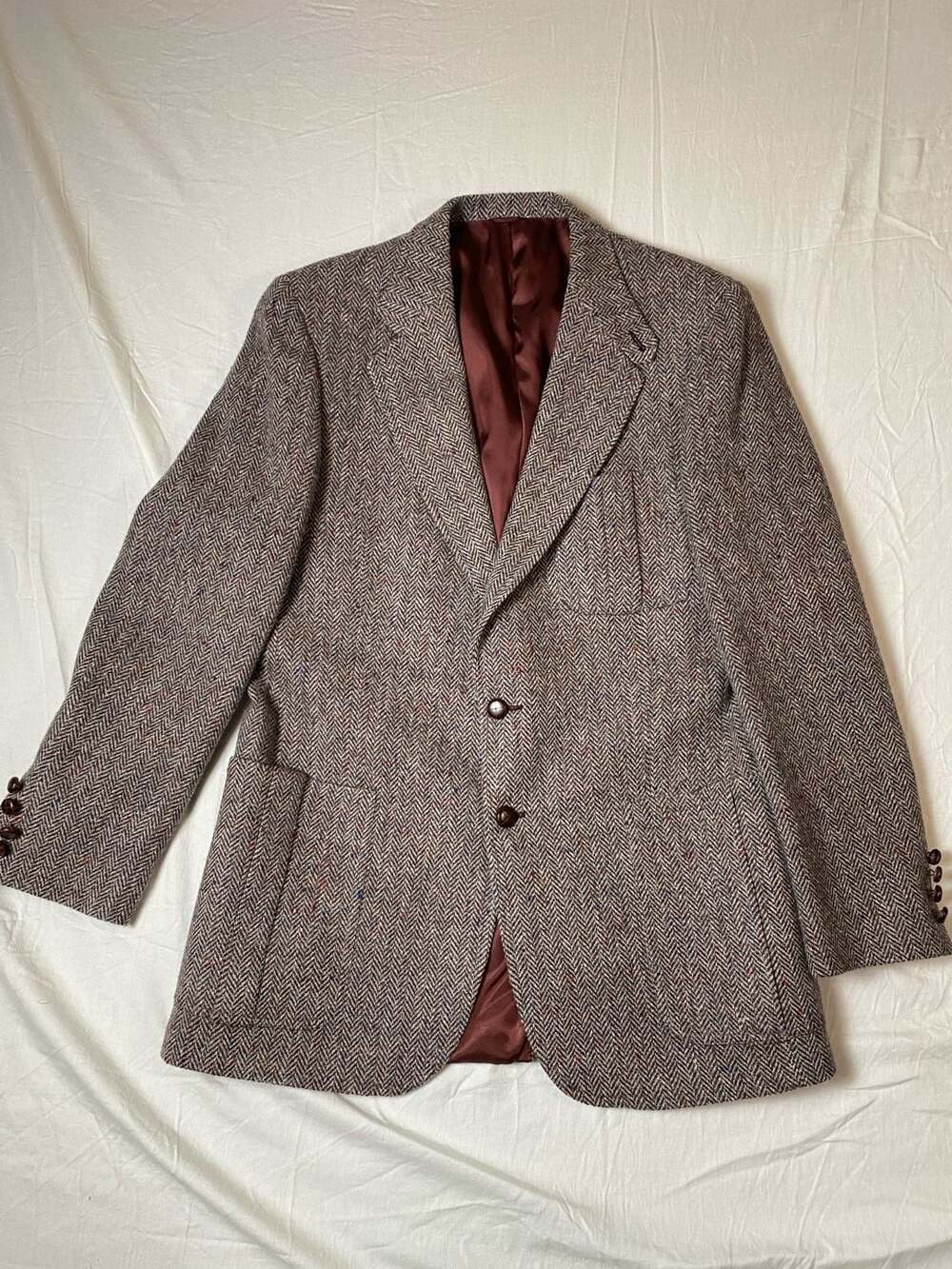 O'Neil Brown Harris Tweed 2 Button Sport Coat Jacket